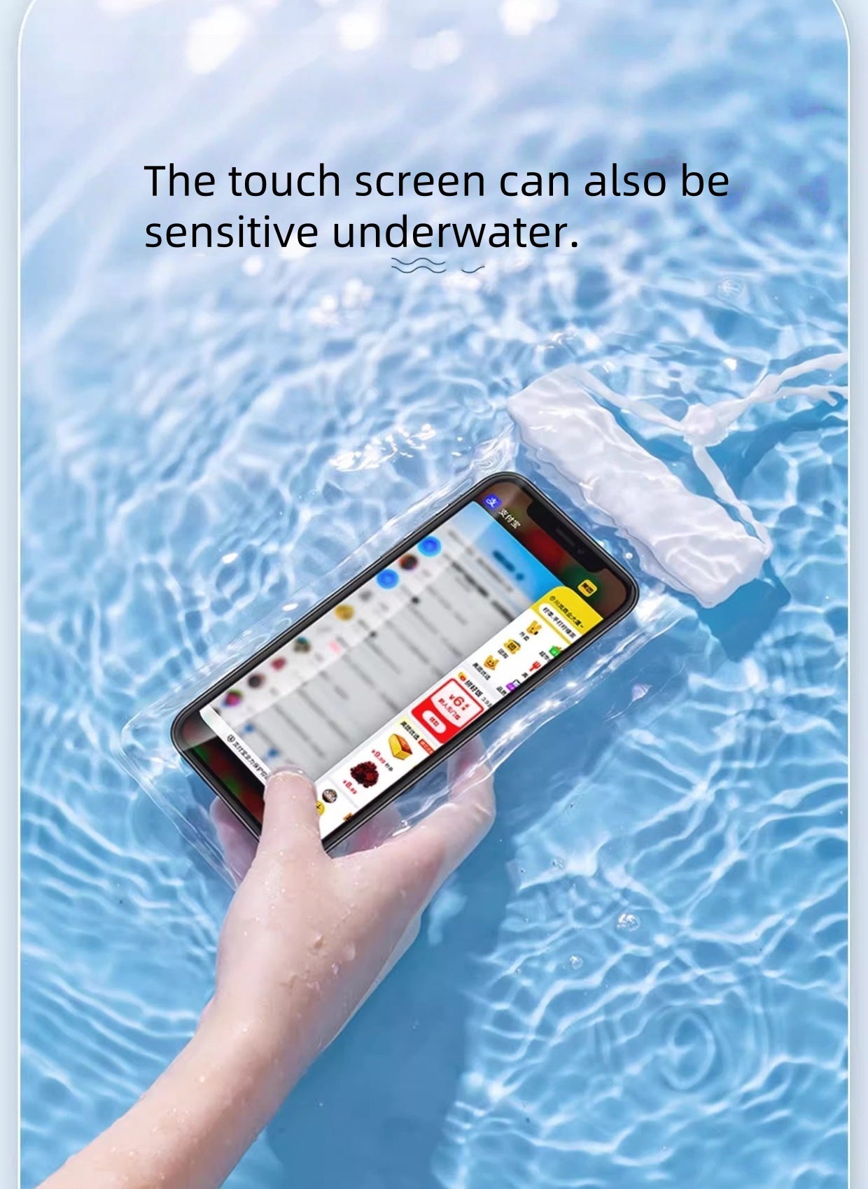 Waterproof Phone Case, IPX8 Certified 30M Waterproof Phone Pouch Waterproof Cell Phone Case Fit for Big Phones up to 7.2 , for touch screen swimming, snorkeling, and water activities