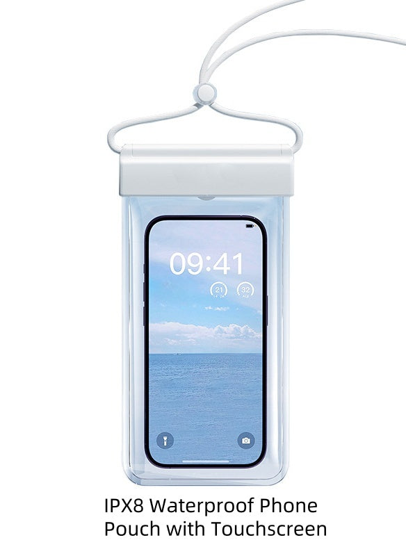 Waterproof Phone Case, IPX8 Certified 30M Waterproof Phone Pouch Waterproof Cell Phone Case Fit for Big Phones up to 7.2 , for touch screen swimming, snorkeling, and water activities