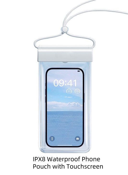 Waterproof Phone Case, IPX8 Certified 30M Waterproof Phone Pouch Waterproof Cell Phone Case Fit for Big Phones up to 7.2 , for touch screen swimming, snorkeling, and water activities